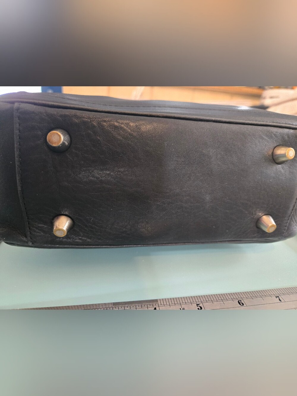 Vintage Coach Black Leather Bonnie Legacy Slim Tote Bag #9422 - Picture 3 of 16